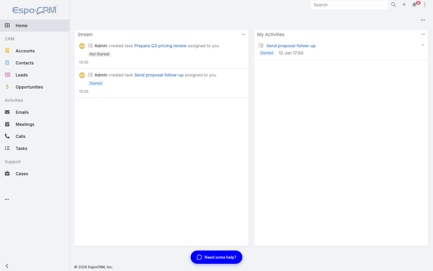 CRM demo