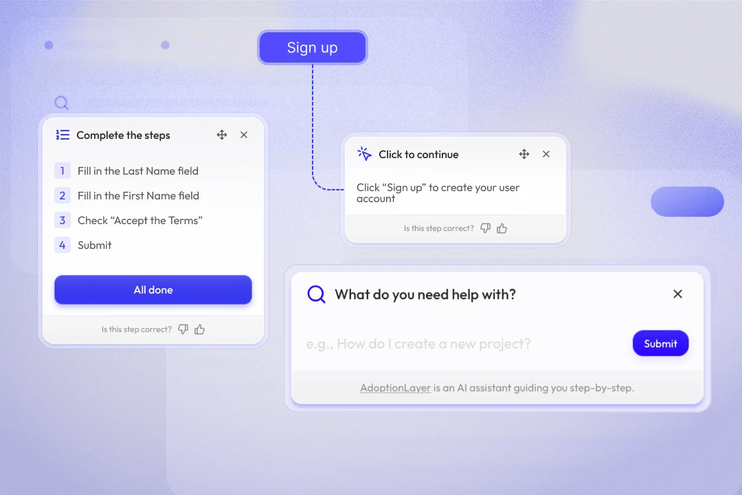 Your help center lives in a different tab. Your users live in the interface.